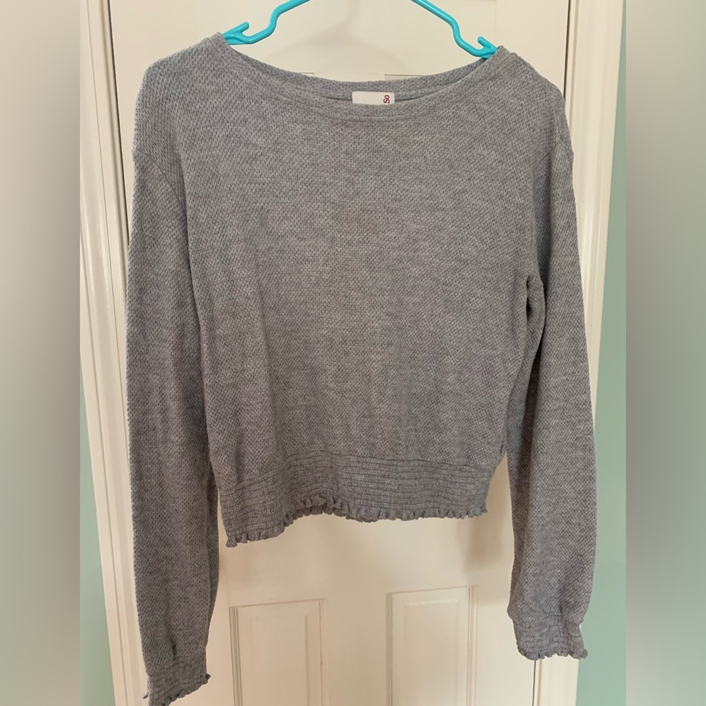Women’s SO Medium Long Sleeve Gray Top